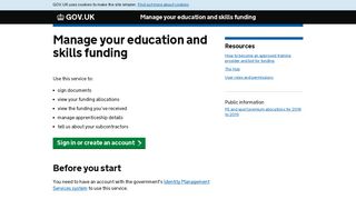 Manage your education and skills funding