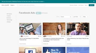 Online Facebook Ads Classes | Start Learning for Free | Skillshare