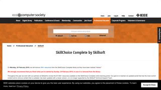Skillsoft Learning Center • IEEE Computer Society
