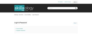 Login & Password – Skillsology - Help Centre