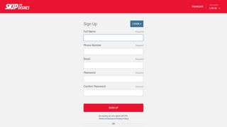 Sign up - Skip the Dishes