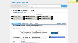 skipsmasher.com at WI. Skip Smasher | No-Nonsense Data for ...