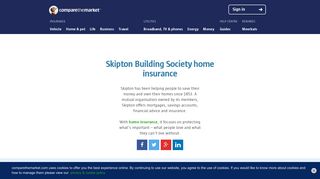 Skipton Building Society home insurance | comparethemarket.com