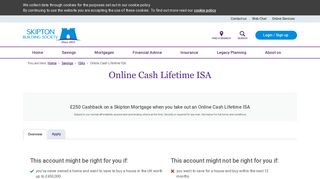 Online Cash Lifetime ISA - Skipton Building Society