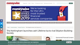The Nottingham launches cash Lifetime Isa to rival Skipton Building ...