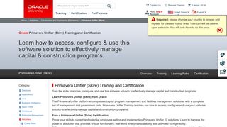 Primavera Unifier (Skire) Training and Certification | Oracle University