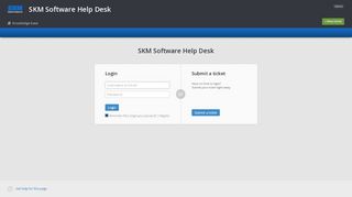 SKM Software Help Desk - Helpdesk Software Login