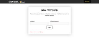 New password - Skobbler