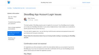 SkoolBag App Account Login Issues – SkoolBag