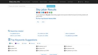 Skp jabar Results For Websites Listing - SiteLinks.Info