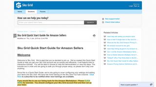 Sku Grid Quick Start Guide for Amazon Sellers : Sku Grid