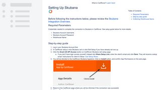 Setting Up Skubana - CartRover - CartRover Documentation
