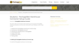 DropStream | Skubana - PackageBee Warehouse Connector...