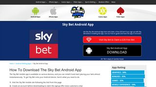 Download the Sky Bet Android App with a Free Bet on Mobile & Tablets
