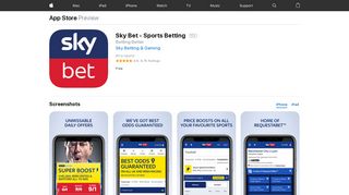 Sky Bet - Sports Betting on the App Store - iTunes - Apple
