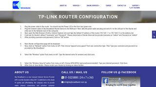 TP-LINK Router Configuration| SKY Broadband