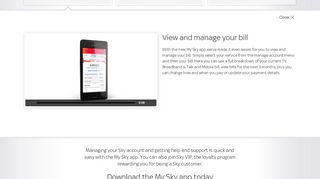 View and manage your bill | Sky.com