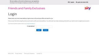 Login | Friends and Family Exclusives - Sky
