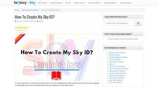 How To Create My Sky ID? - Sky UK - Faqtory