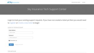 Login - Sky Insurance Tech Helpdesk