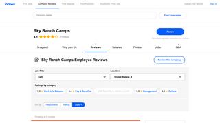 Working at Sky Ranch Camps: Employee Reviews | Indeed.com