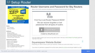 Router Username and Password for Sky Routers - SetupRouter