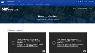 How to Guides | SKY on Demand - SKY Cable