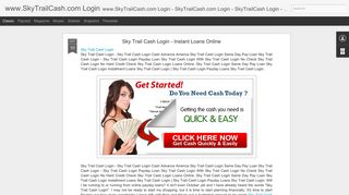 Sky Trail Cash Login - Instant Loans Online | www.SkyTrailCash ...