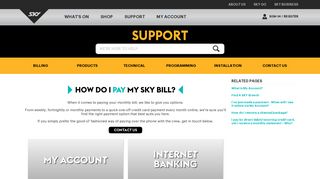 How do I pay my SKY bill? - SKY Support