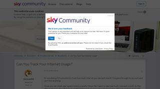 Can You Track Your Internet Usage? - Sky Community