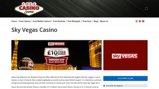Sky Vegas Casino £10 No Deposit Casino Sign Up Bonus | Free ...