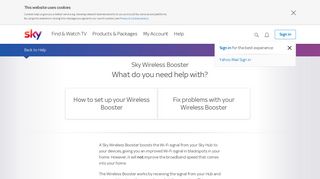 Sky Wireless Booster help | Sky.com