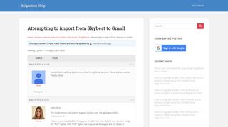 Attempting to import from Skybest to Gmail - Migration Help