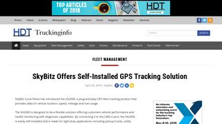 SkyBitz Offers Self-Installed GPS Tracking Solution - Fleet ...