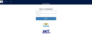 Sign in to SkyBook