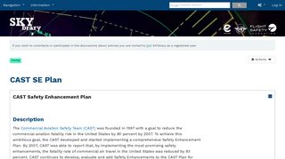 Portal:CAST SE Plan - SKYbrary Aviation Safety