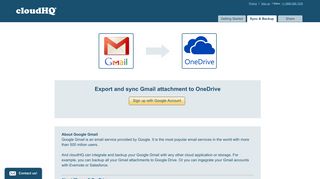 Gmail OneDrive - Export and backup attachments - cloudHQ