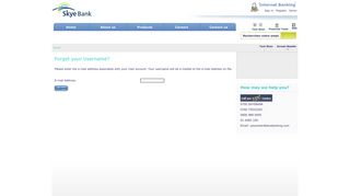 Skye Bank Plc - Forgot your Username?