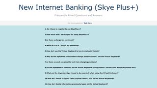 Skye Bank - Internet Banking FAQs