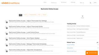 SkyControl Online Access - Vivint Support