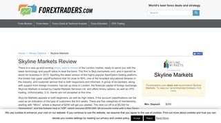 Skyline Markets Objective Review- Binary Options Broker Skyline ...