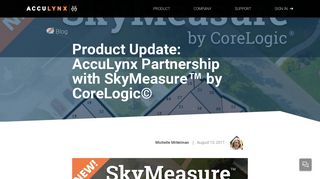 Product Update: AccuLynx Partnership with SkyMeasure™ by CoreLogic