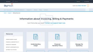 Billing, Invoicing & Payments Resources | SkyMesh