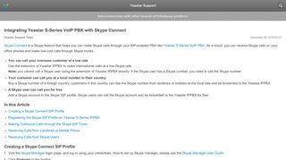Integrating Yeastar S-Series VoIP PBX with Skype Connect – Yeastar ...