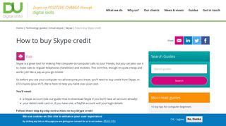 How to buy Skype credit | Digital Unite