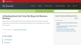 A Meeting Guest Can't Join My Skype for Business Meeting | <span class=