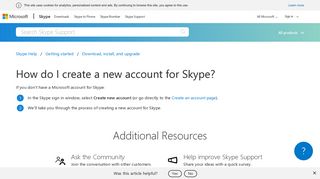 How do I create a new account for Skype? | Skype Support