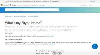 What's my Skype Name? | Skype Support