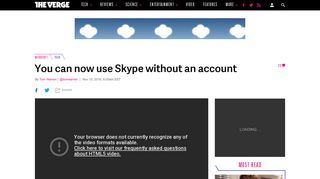 You can now use Skype without an account - The Verge