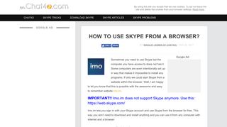 How To Use Skype From A Browser? - Chat4o